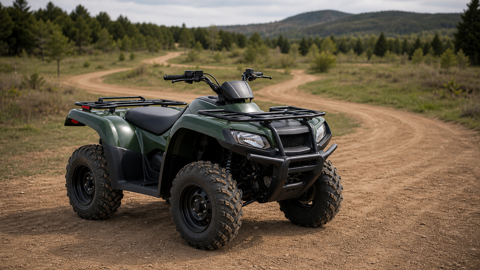 Adult Beginner ATVs: Best ATV Types for New Riders shown through a realistic ATV riding scene