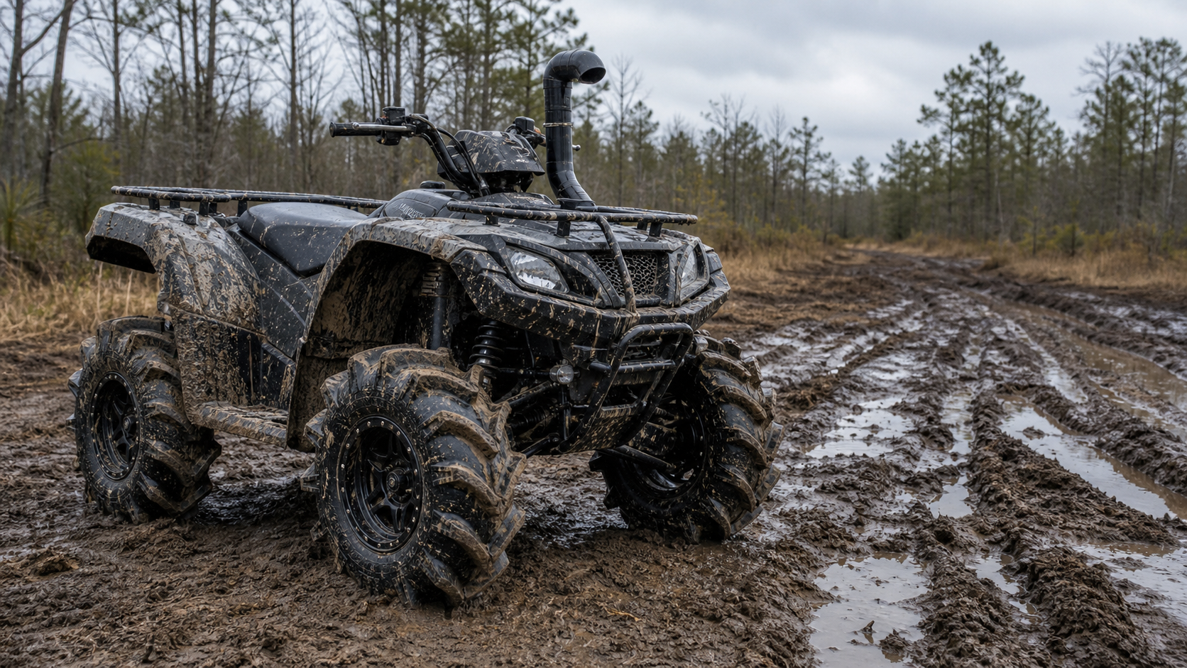 Mud ATVs: What Makes an ATV Built for Deep Mud? shown through a realistic ATV riding scene