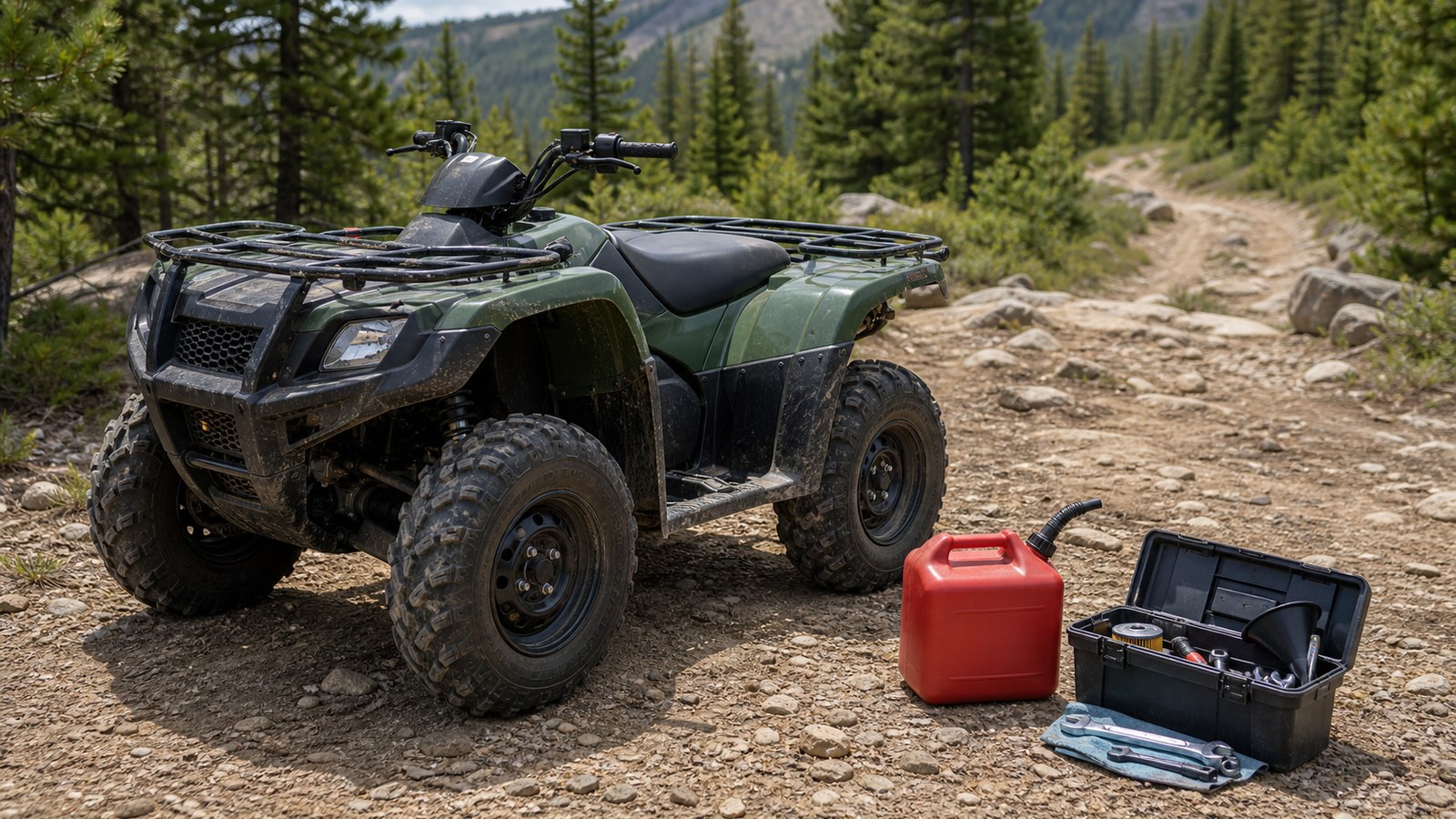 Unbranded ATV scene showing fuel delivery and performance behavior