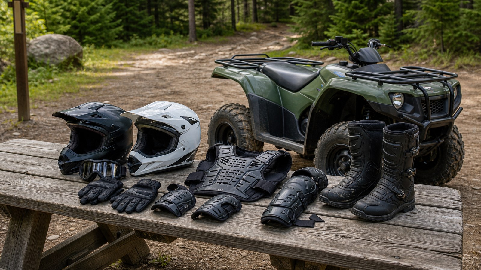 Unbranded ATV scene showing safety standards and certifications