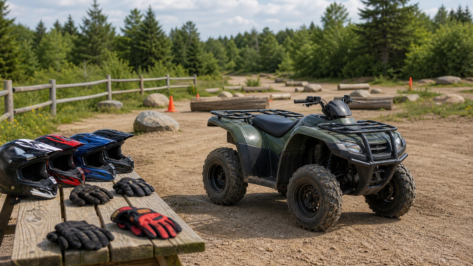 Unbranded ATV scene showing beginner safety standards