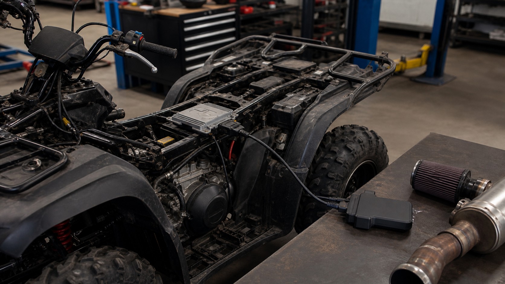 Unbranded ATV scene for ATV ECU Tuning Explained: Gains, Risks, and Best Uses
