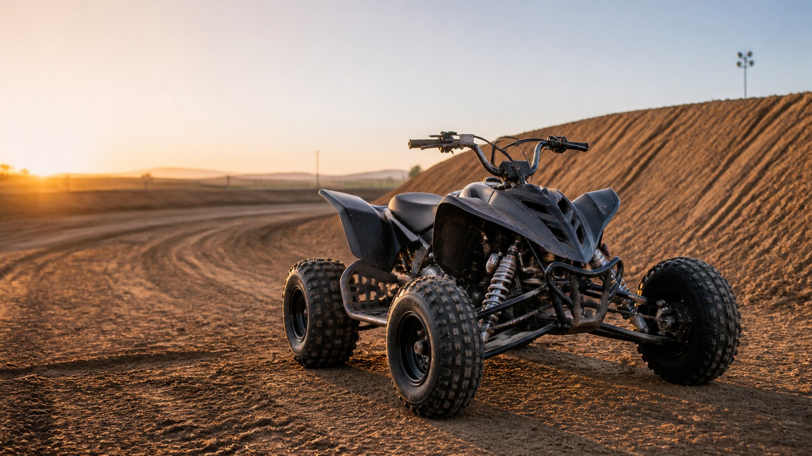 Unbranded ATV scene for Best ATV Setup for Competitive Racing Environments: Tires, Suspension, and Gear