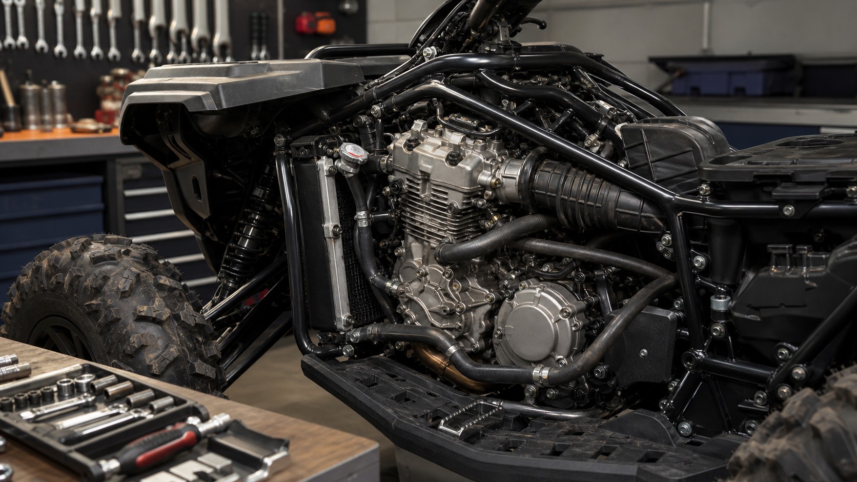 Unbranded ATV scene for Engine Architecture and Design Explained for ATV Riders Who Want to Understand Their Machine