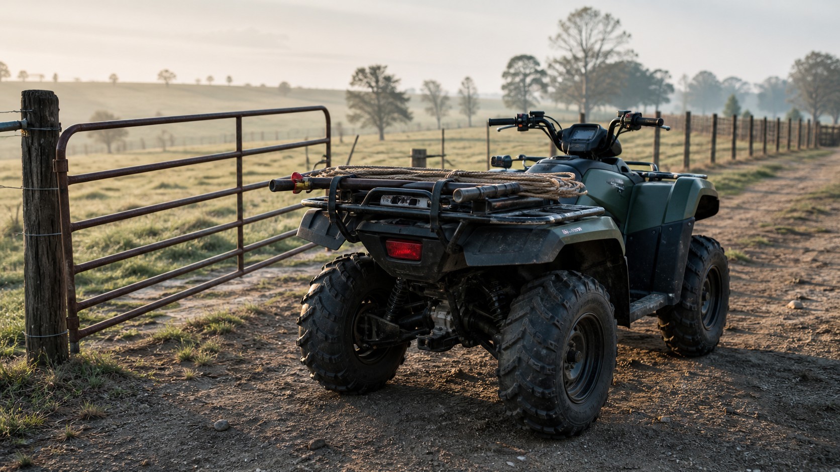 Unbranded ATV scene for Farm and Ranch Utility Use Guide: How to Ride Smarter and Stay in Control