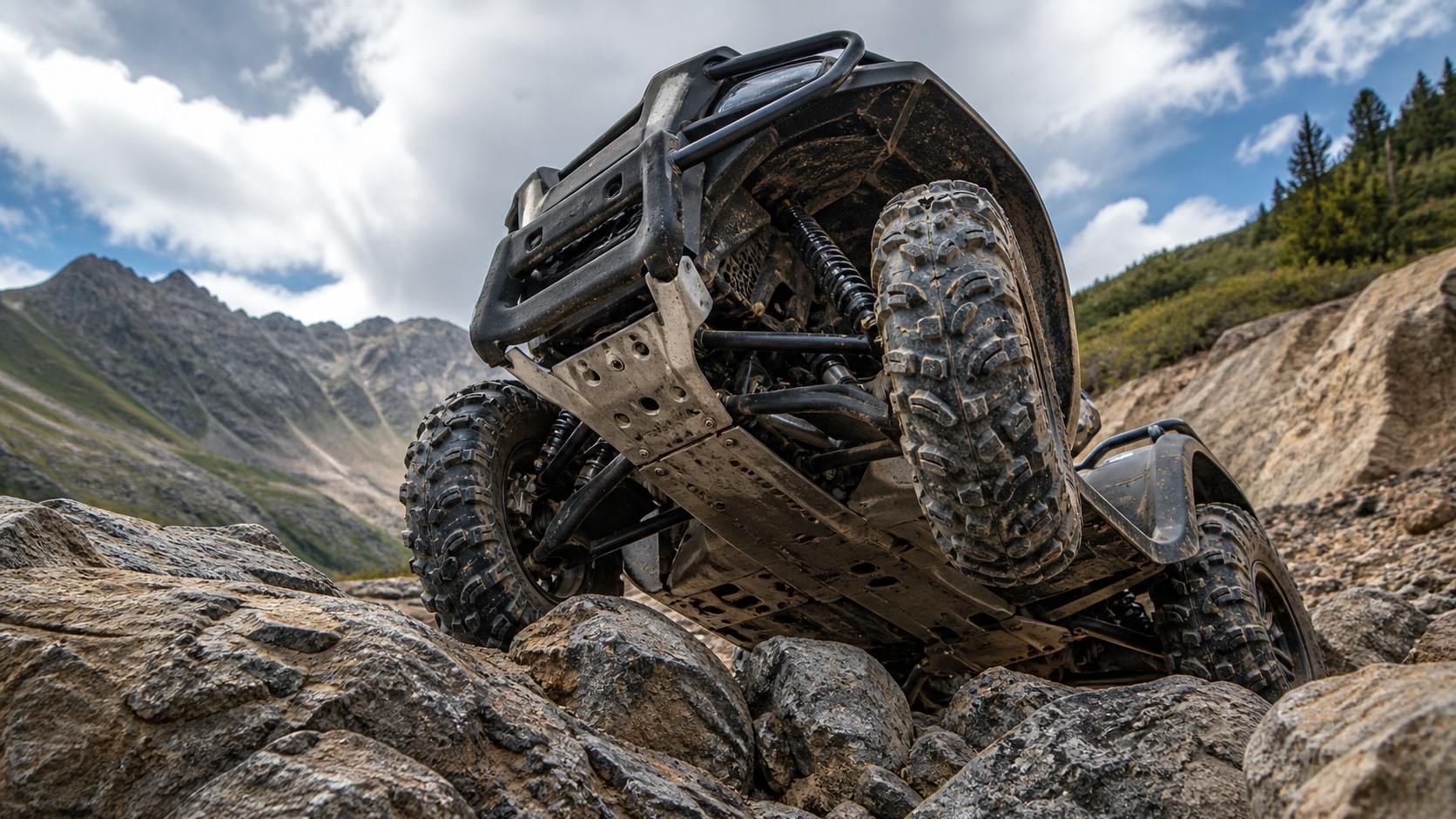 Unbranded ATV scene for How Chassis and Frame Construction Improve ATV Power, Handling, and Reliability