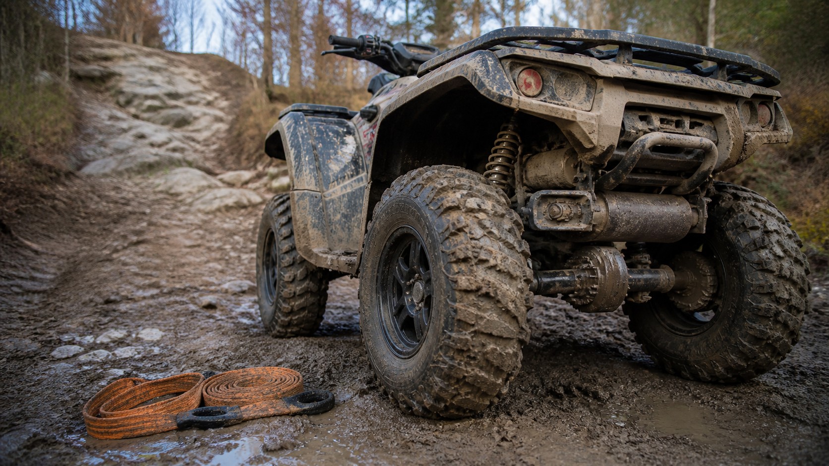 Unbranded ATV scene for How Drivetrain Components and CVTs Improve ATV Power, Handling, and Reliability