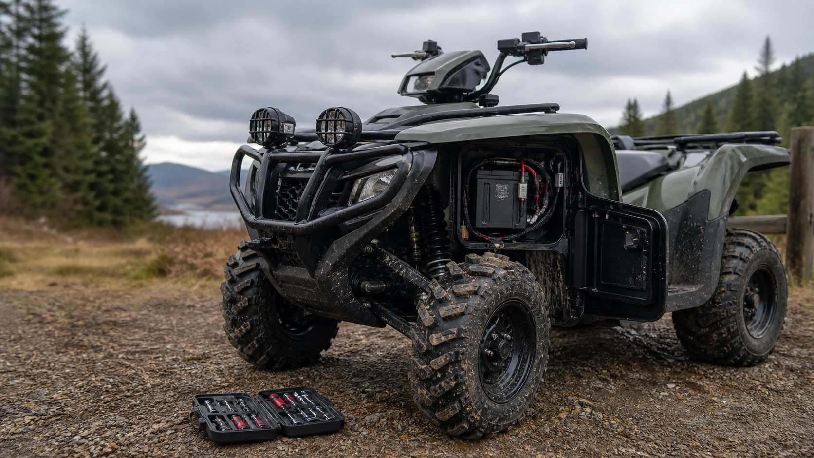 Unbranded ATV scene for How Electrical Systems and Wiring Improve ATV Power, Handling, and Reliability