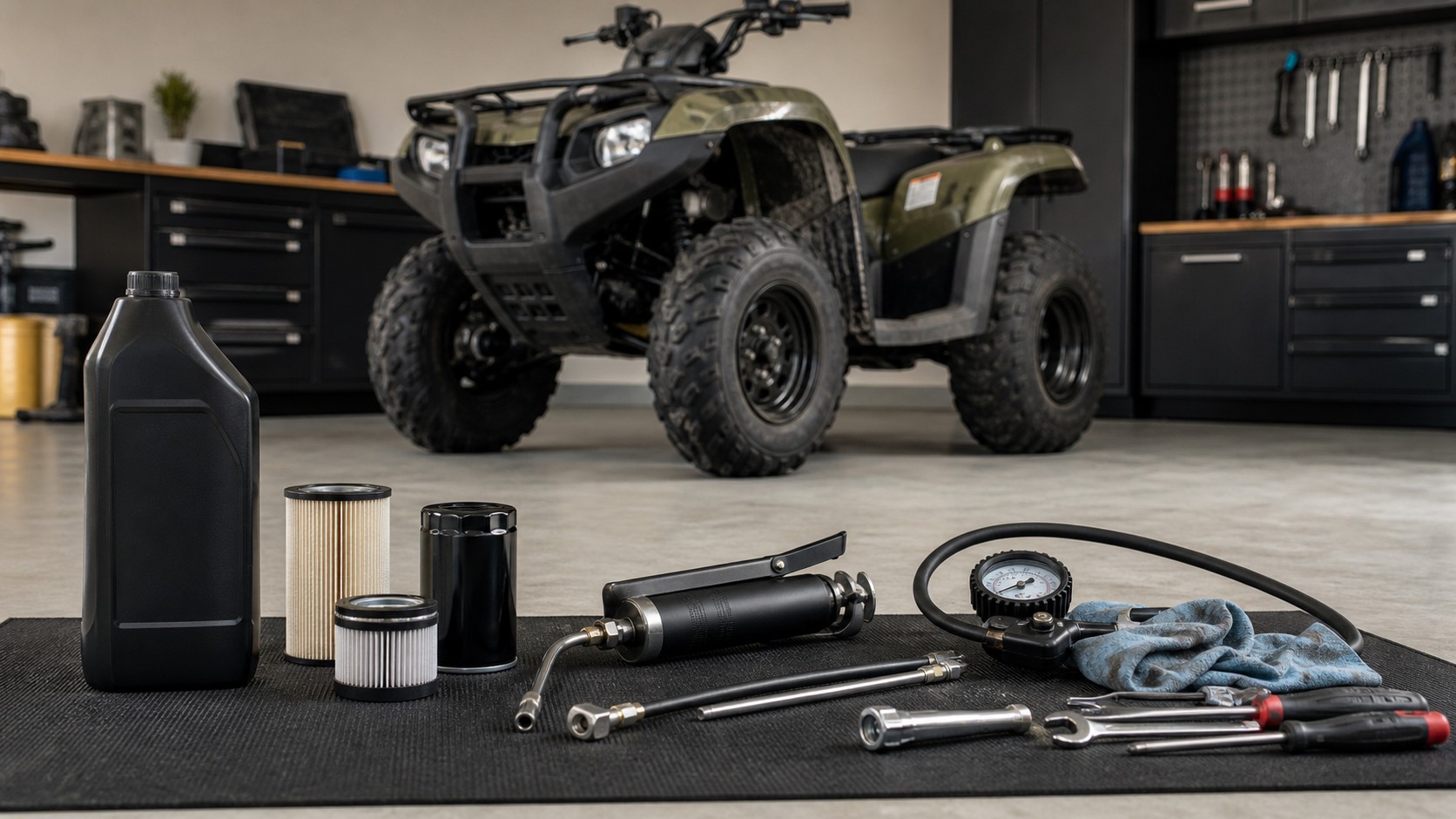 Unbranded ATV scene for How Often Should ATV Owners Handle Routine Maintenance Schedules?