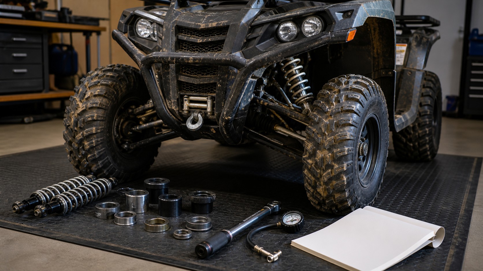 Unbranded ATV scene for How Often Should ATV Owners Handle Suspension Setup and Service?