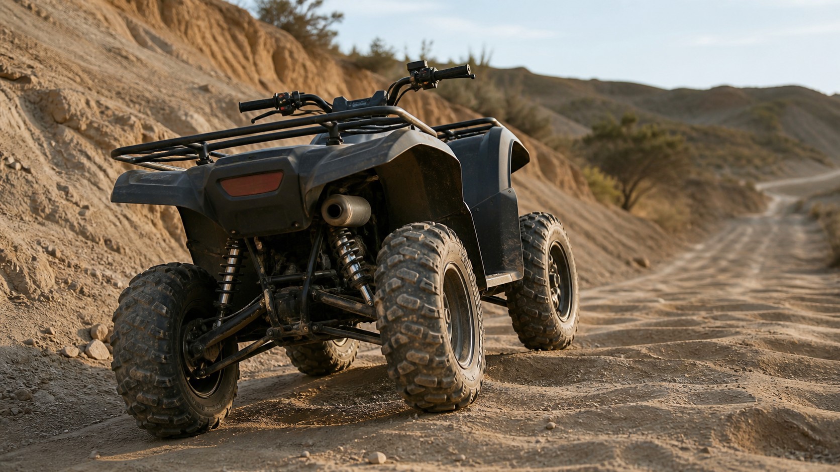 Unbranded ATV scene for How Suspension Geometry and Travel Improve ATV Power, Handling, and Reliability