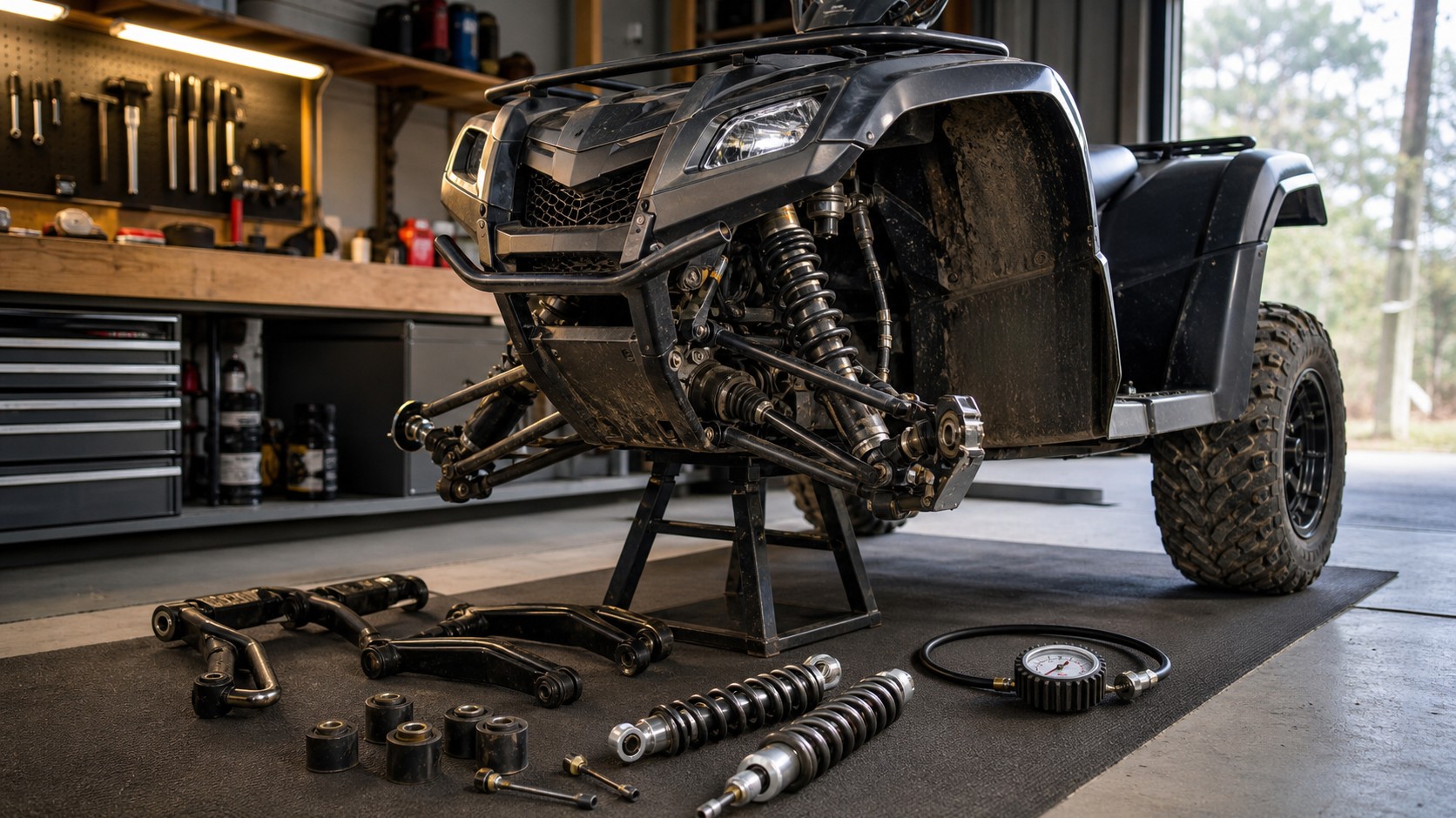 Unbranded ATV scene for Suspension Setup and Service Guide: Keep Your ATV Reliable Year-Round