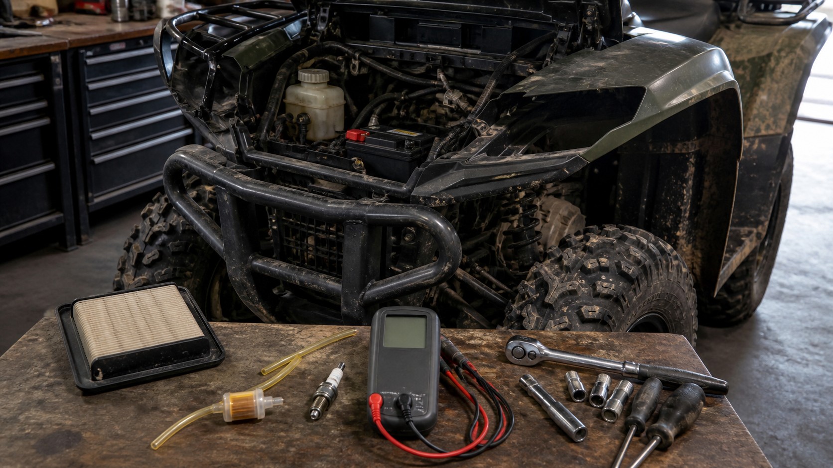 Unbranded ATV scene for Why Your ATV Will Not Start: Fast Diagnostic Checklist